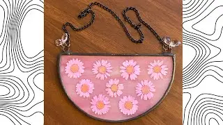 Flower Pressed in The Glass Frame (Stained Glass) I Wall Decoration -Inspired Barbie Theme