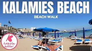 KALAMIES BEACH PART 1 || 4K BEACH WALK || PROTARAS BEACH CYPRUS
