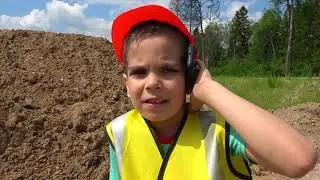 Andrew's driver broke down, Andrew ride on power wheel tractor to help man.