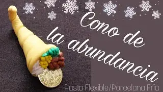 Cono de la abundancia en Pasta Flexible o Porcelana Fría. Regala abundancia para año nuevo.