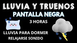 Sonido De La Lluvia En El Techo Con Trueno ⛈😴 Pantalla Negra Para Dormir Y Relajarse, Estudiar