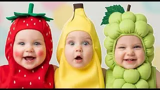 🍌 🍎 🍇 Fruits Dance Music For Kids | Fluffy Friends 🍌 🍎 🍇