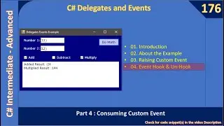 C# Events & Delegates | Part 4 - Consuming Custom Event | C# Advanced 