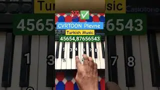 CARTOON Plevne Turkish Music ( Piano Tutorial) #shorts #piano