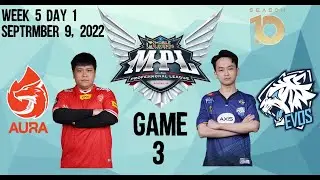 AURA FIRE VS. EVOS LEGEND GAME 3 | MPL INDONESIA SEASON 10  WEEK 5 DAY 1