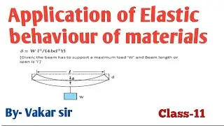 Application of elastic behaviour of materials|Mechanical Properties of Solids | Vakar sir I11PHYSICS