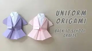 Uniform Origami Tutorial | No Glue | Easy Origami Tutorial |Back to School Arts and Crafts