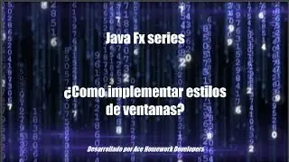 Tutorial Java FX #8 - StageStyle (en espa&ntilde;ol)