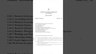 Commerce Syllabus- Jharkhand JET/Ugc net/PGT #ugcnetjrf #jet2025 #commerce #notes