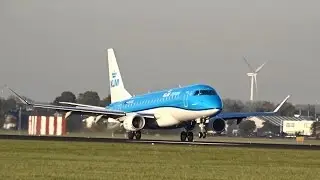 KLM Cityhopper - Embraer 175 - The Current fleet lands at AMS (4x)