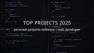 Personal projects 2025 software / web developer