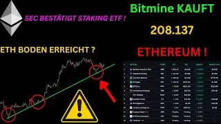 ETHEREUM BODEN ERREICHT ? Bitmine 757.000.000$ ETH KAUF ! ETH Chartanalyse und News