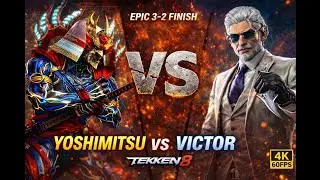 Victor Vs Yoshimitsu | Advanced KATANA Vs Classic KATANA | Tekken 8 | 3-2 WINS | 4K UHD 60 FPS 