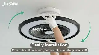Bladeless Led Ceiling Fan Flush Mount For Low Profile Dimming Led Light