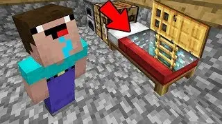 Minecraft NOOB vs PRO: ONLY NOOB CAN FOUND SECRET DOOR IN BED! Challenge 100% trolling