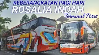 Bus bus mewah  Rosalia Indah  keberangkatan pagi hari dari terminal Poris, Tangerang