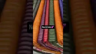 Fancy ho silk with zari weaving stripes all over With patch work border and pallu
