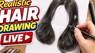 Live Drawing | Realistic Baal Kaise Banaye | Pencil Hair Sketch Art wala  is live
