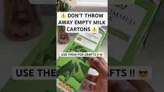 HOW TO REUSE MILK CARTONS FOR CRAFTING ♻️ #crafting #arthack #recycling #craftideas