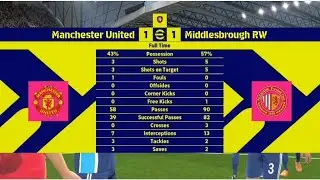 Manchester United vs Middlesbrough Rw 1:1  #efootball #ronaldo #messi #worldcup
