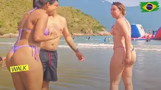 🇧🇷 Praia Grande | São Sebastião, Litoral Norte de São Paulo, Brasil [4K UHD] Beach Walk