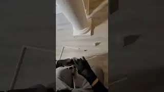 Quarter round install the RIGHT WAY! #shorts #diy #satisfying #smallbusiness #pro #tips #tools #how