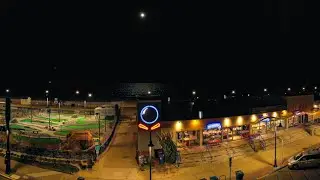 Drone Night Flight Over Asbury Park Beach and Boardwalk