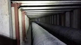 Exploring underground pipeline tunnel