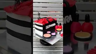 3D Sephora theme bag cake by MasterBaker Oindrila| cake for makeup lover #3Dcake #cakereels #shorts