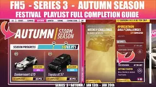 FH5 SERIES 3 AUTUMN FESTIVAL PLAYLIST HOW TO COMPLETE FH5 SWAMPLANDS SPEEDTRAP FH5 LA SELVA #PURFECT