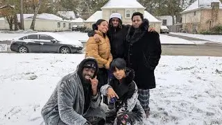 Texas Snow Storm | Snow angels, race car practice, hot chocolate, etc. 2025