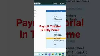 Salary Slip in Tally Prime. Payroll Tutorial.