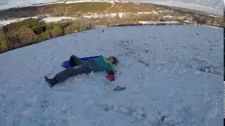 Sledging fun in the Clywdians - more jumps