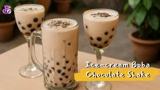 Ice Cream Boba Chocolate Shake | ঘরের উপকরণেই বানান দামী ক্যাফে স্টাইল বোবা ড্রিঙ্ক! 🍫🧋