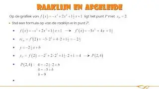 Vwo wiskunde B - Raaklijn en afgeleide (met oefenopgaven)