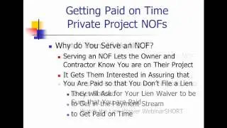 Getting Paid on Time Using Private Project Notices of Furnishing