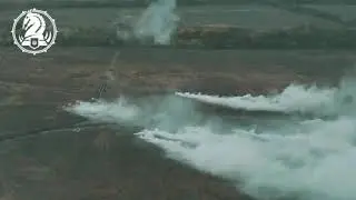 Ukrainian Bradley&rsquo;s and an Abrams tank jointly fire at Russian positions in the Kursk Region