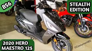 2020 HERO MAESTRO 125 STEALTH EDITION - ALL BLACK DESIGN | @ConsumerABS