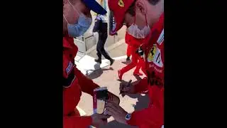 Charles Leclerc gives autograph to F1 marshal...