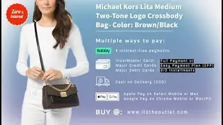 Michael Kors Lita Medium Two Tone Logo Crossbody Bag  Color  Brown Black