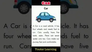 5 Lines On Car | Essay On Car in English #essaywriting #car #shorts #english #essay