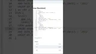 App Click through Rate CTR - Solution  #coding #database #sql