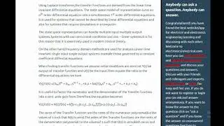 Modeling and Simulation of simple dynamic systems | Electrical Engineering