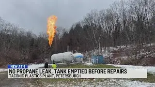 No propane leak, tank emptied before repairs in Petersburgh