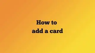 How to add your card on the PickMe App!