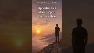 Create opportunities by yourself