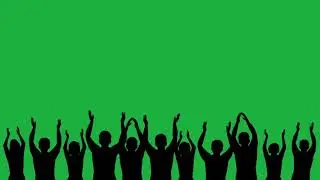 GREEN SCREEN CROWD SILHOUETTES