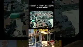Hundreds Of robots move an entire city block in china. #shortsfeed #shortsviralyoutubeshorts#shorts