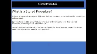 Stored procedure in sql using example