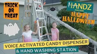 Voice Activated HALLOWEEN CANDY DISPENSER & Hand Washing Station | Social Distancing Trick or Treat
